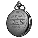 Pocket Watch Men Personalized Black Chain SIBOSUN Quartz Gift from Son Daughter Child to DAD Engraved