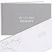 FLUYTCO Funeral Guest Book in Loving Memory (120 Pages) - Linen Hardcover - Memorial Service, Celebration of Life - Condolence & Remembrance Keepsake Registry Book - 7.5" x 10.5"