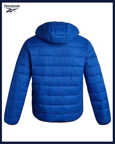 Image of Reebok Mens Puffer Jacket - Lightweight Quilted Glacier Shield Plus Size Puffer Jackets for Men - Insulated Mens Winter Coats