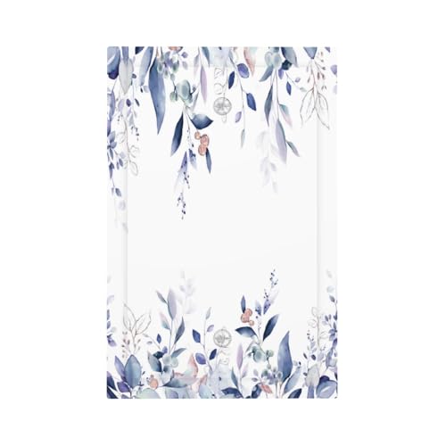 Decorative Switch Plate Covers Rustic Ink Blue Eucalyptus Leaves Sage leaf 1 Gang No Device Single Blank Outlet Covers Wall Plate Light Switch Cover Plate for Bedroom Home Decor