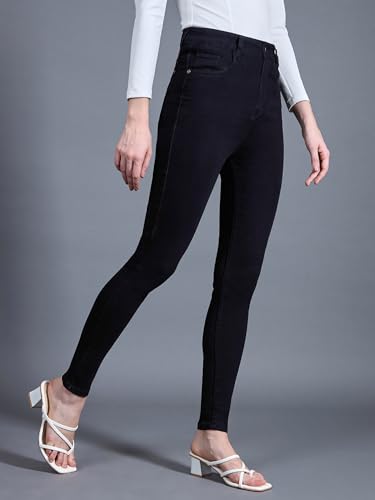 Image of Miss Chase Women's Skinny High Rise Regular /Cropped Length Stretchable Denim Jeans