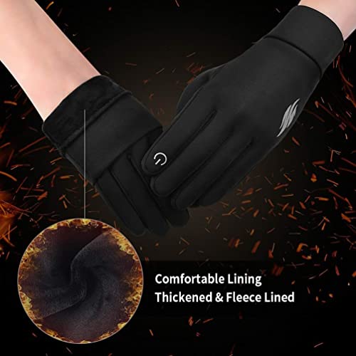 Image of ZaySoo Winter Thermal Touchscreen Gloves for Men & Women, Neoprene, Wrist Support, Ambidextrous, Adult (Black)