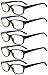 Eyekepper Classic Reading Glasses for Men 5 Pack Spring Hinges Readers Black-tortoise Frame +3.50