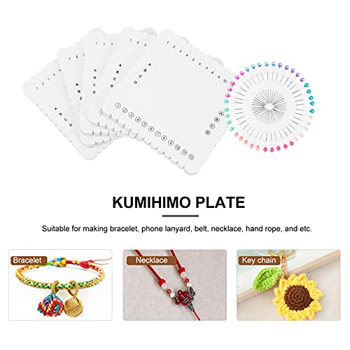 Healifty Braiding Disk 10Cm Kumihimo Plate with Pins Foam Weaving Board for DIY Jewelry Making Bracelet Beading Cord Craft Tool - Image 4