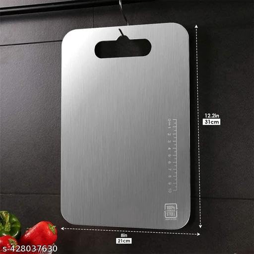 Image of Stainless Steel Utility Board Multipurpose Chopping and Cutting Board