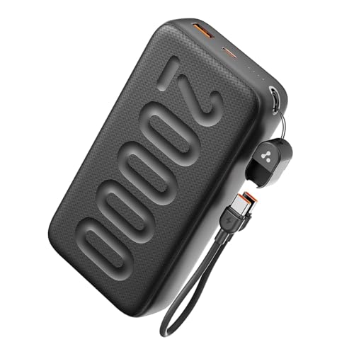 Ambrane 20000mAh Powerbank with in-Build Type C Cable, 22.5W Fast...