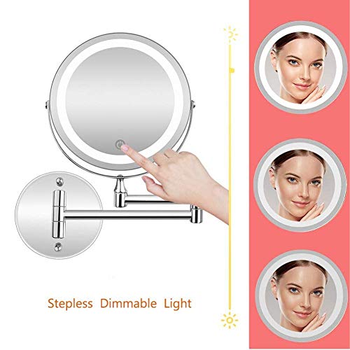 Miroir de Maquillage Mural FIDEMM LED à Écran Tactile avec Double Source - 4