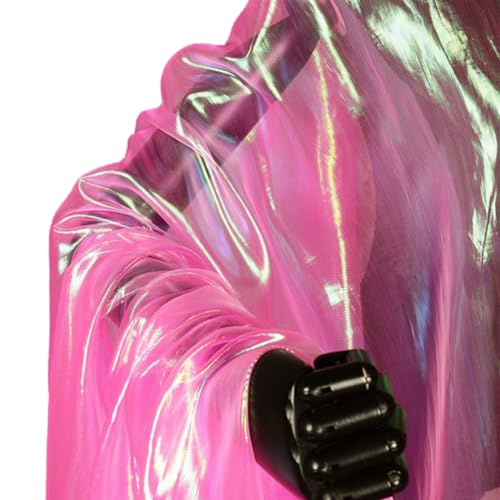 Tela de organza transparente de 3 m para coser, 150 cm de ancho, gasa decorativa para decorar vestido de boda, fiesta, cortina, ropa, manteles, decoración, color rojo rosa