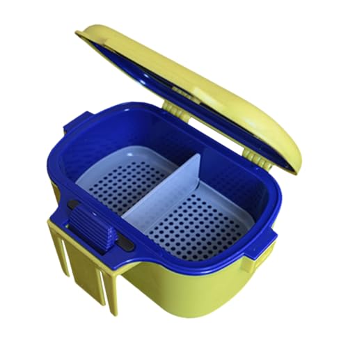 Toddmomy Portable Fishing Bait Storage Box Dual Layer Worm Holder with Easy for Quick Retrieval for Organized Fishing Trips