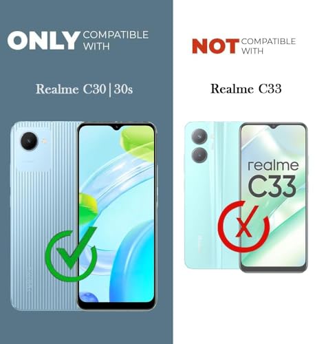 Image of Jkobi Back Cover Case for Realme C30 | C30S (Textured Grip Design | Camera Protection | Slim and Light Weight | Soft Touch and Feel | Black)