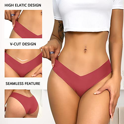 Cheeky Underwear for Women, Womens Underwear Seamless,Soft Bikinis Panties for Young Ladies 5 Pack4