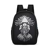 Mochila con Estampado nórdico, diseño de cráneo Vikingo,