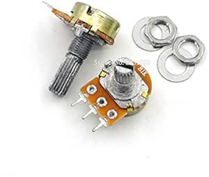 5 Pz WH148 B1K/B5K/B10K/B20K/B50K/B100K/B250K/B500K Ohm 6 Pin Lineare Conico Potenziometro Rotativo Pot Albero Logaritmico 15mm(B1K - Foto 9