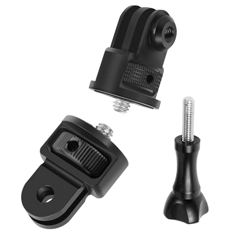 GIONAR 2 Stück Aluminium 1/4 Zoll Kamera Halterung Adapter Set, Drehbarer Stativgewinde Adapter für GoPro, Sony, SupTig,Xiaoyi und mehr, 360° Rotation, mit Befestigungsschrauben und Muttern GIONAR 2 Stück Aluminium 1/4 Zoll Kamera Halterung Adapter Set, Drehbarer Stativgewinde Adapter für GoPro, Sony, SupTig,Xiaoyi und mehr, 360° Rotation, mit Befestigungsschrauben und Muttern