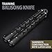 GOOD WORKER Butterfly Knife - Balisong Trainer - Black Practice Butterfly Trainer with Sure Spring Latch - Balisong Knives NOT Real NOT Sharp Blade - Full Stainless Steel Fake Dull Trick CSGO K19 B