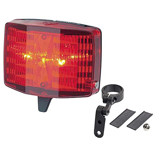 Topeak RedLite Aura Rear Bike Light – 3-LED Ultra-Bright Safety Tail Light for Road & Commuter Bikes, 60/120-Hour Runtime, Durable Rack & Seatpost Mount