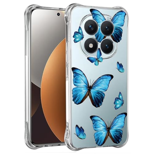 Coque Xiaomi Redmi Note 15 Pro Plus 5G anti-choc et anti-jaunissement papillon