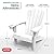 Keter Alpine Adirondack Resin Outdoor Furniture Patio Chairs with Cup Holder-Perfect for Beach, Pool, and Fire Pit Seating, White