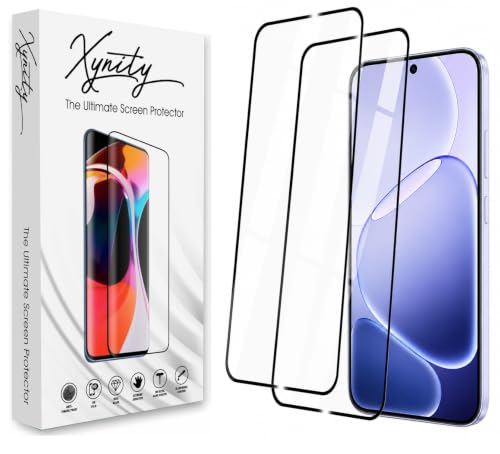 Image of Xynity Ultra Tempered Glass for OPPO K14x / iQOO Z11x (Pack of 2) - Edge to Edge Full Screen Coverage with Easy Installation Kit