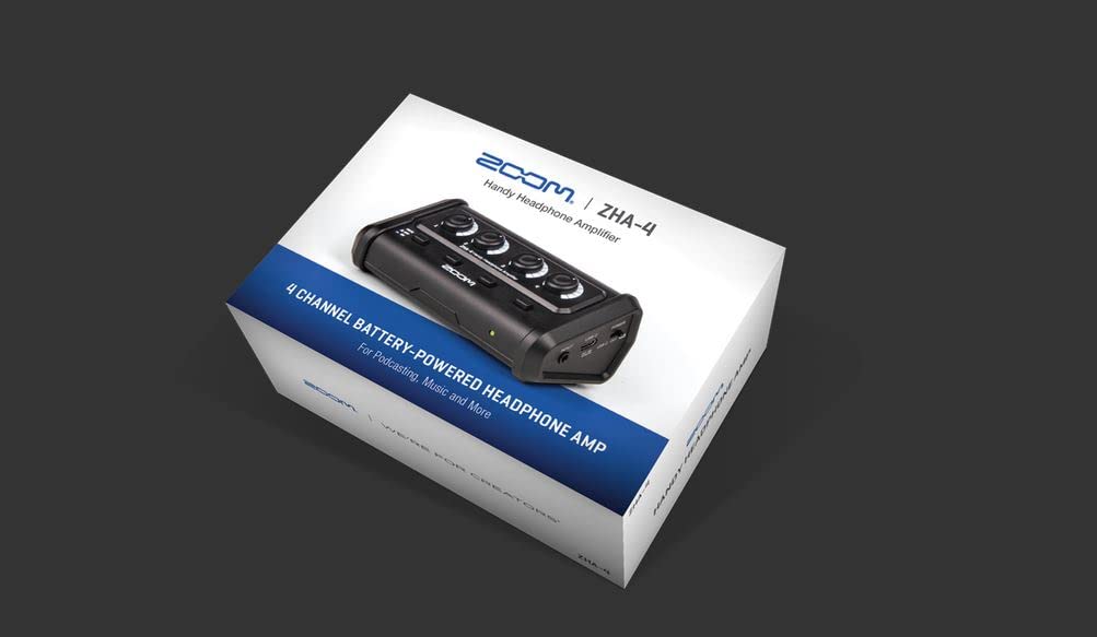 Zoom - ZHA-4 Amplificador portátil para auriculares de 4 canales