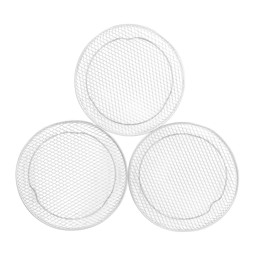 Rack de FritadeiraFryer Dehy 3PCS Conjunto de Rack de Fritadeira de Aço Inoxidável Redondo Empilháve