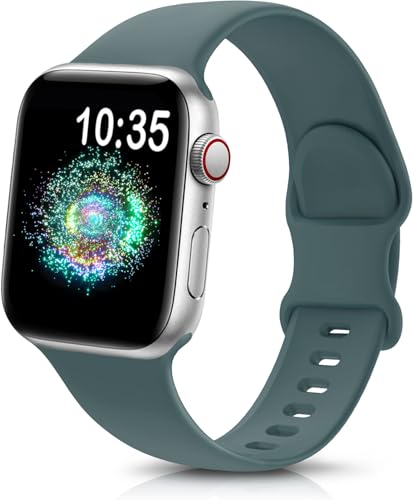 TreasureMax Silicone Sport Band Compatible with Apple Watch Bands Women Men