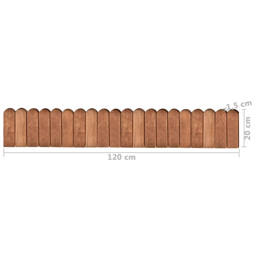 Rotolo di legno di pino impregnato, 120 cm, 2 pezzi | Tubo flessibile per aiuola, stagno, resistente alle intemperie, facile da montare, aspetto rustico