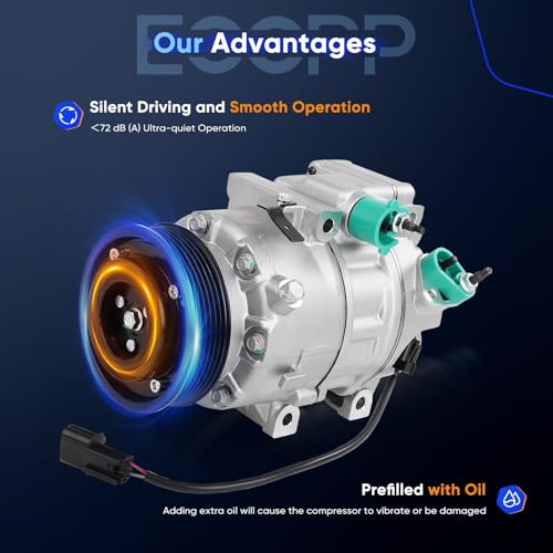 Image of ECCPP AC Compressor for Hyundai for Genesis 3.8L 2014-2016 | for Genesis G90 G80 3.3L 2017-2019 AC Compressor with Clutch Rapid Cooling