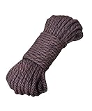 Hemp Rope Natural Jute Twine Rope for Arts Crafts Decoration 6mm x 20m (1/4 Inch x 65 Feet), Brown