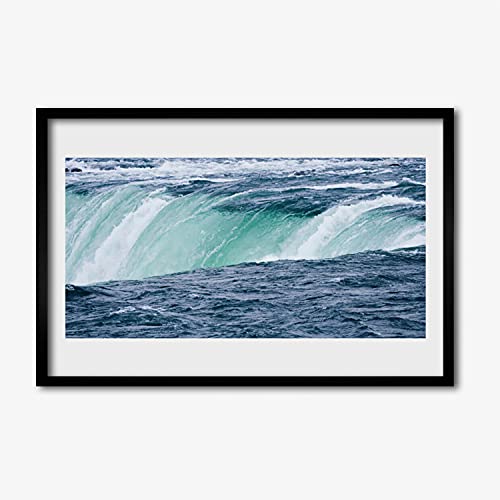 Cascade eau nature sous cadre photo 60x40 cm idéal cuisine et chambre