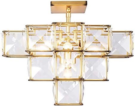 Varaluz 329S05CG Cubic Flush Mount, Calypso Gold