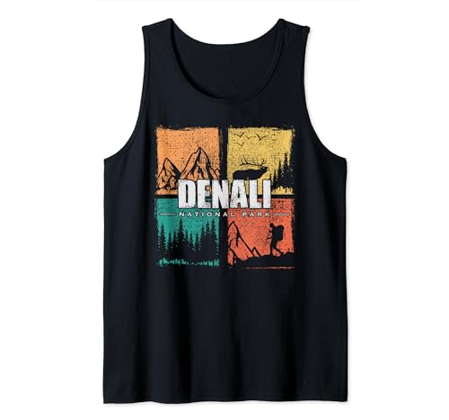 Retro Denali National Park US Vintage Denali Tank Top