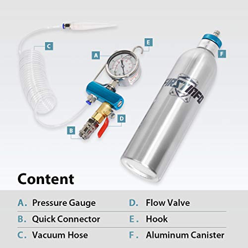FIRSTINFO A1601 4 In 1 Intake Valve Combustion Chamber Cleaner, Fuel Injection Canister, Vacuum System Pressure Tester Kit