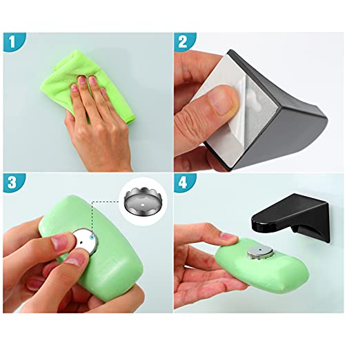 Lifkome Magnetic Soap Holder Self- Adhesive Soap Dish Holder For Shower Wall Washroom Bathroom Soap Dishes #TOP4