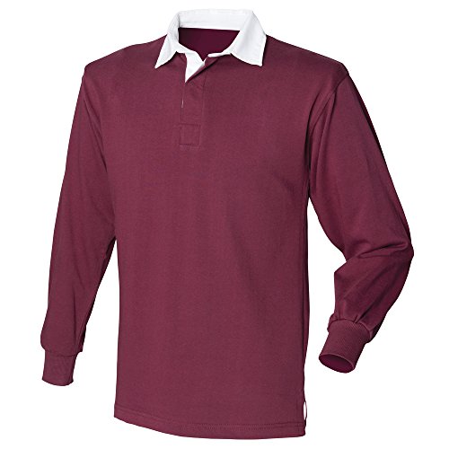 Front Row Long sleeve original rugby shirt Burgundy 2XL