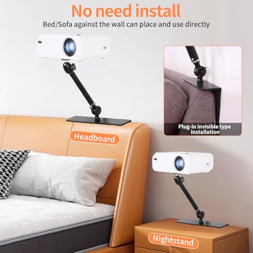Soporte para proyector para cama y sofá ajustable de 33-45 cm para cine en casa 5