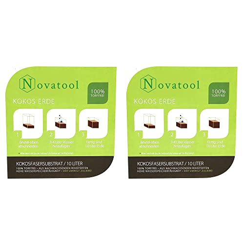 5 x kokosaarde met zak voor kamerplanten, 50 liter, 750 g, 19 x 18 x 5 cm, kokosvezels, kokossubstraat, kweekaarde… - Image 4