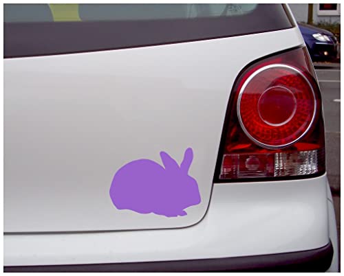 Samunshi® Hase Kaninchen Tier Aufkleber Autoaufkleber Sticker für Auto Motorrad Wohnmobil Scheiben in 8 Größen und 25 Farben (30x23cm Flieder)