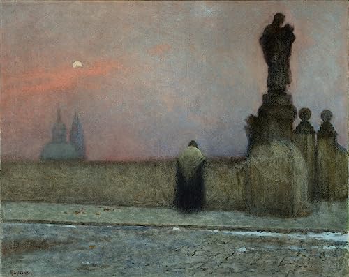 Peinture murale Schikaneder Soirée à Hradcany pour habiller un grand mur