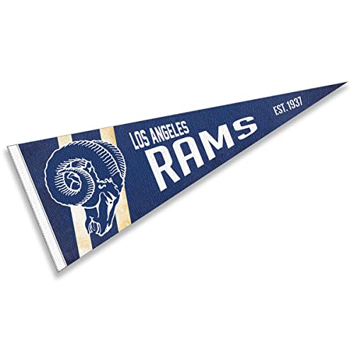 WinCraft Los Angeles Rams Throwback Vintage Retro Pennant Flag