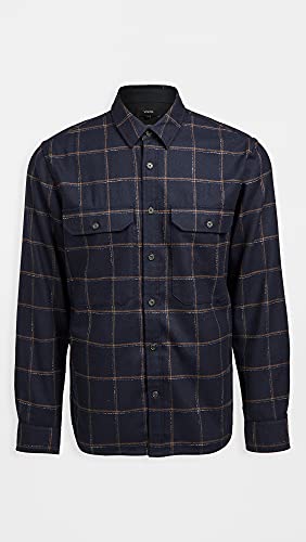 Image of Vince Men's Crosshatch Windowpane Shirt Jacket