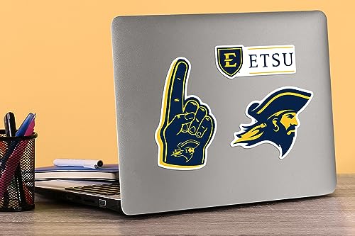 Image of East Tennessee State University 8ct Vinyl Large Deluxe Stickers Variety Pack - Laptop, Water Bottle, Scrapbooking, Tablet, Skateboard, Indoor /Outdoor - Set of 8