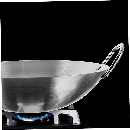 Wok de acero inoxidable PRETYZOOM de 12 pulgadas redondo miniatura 7