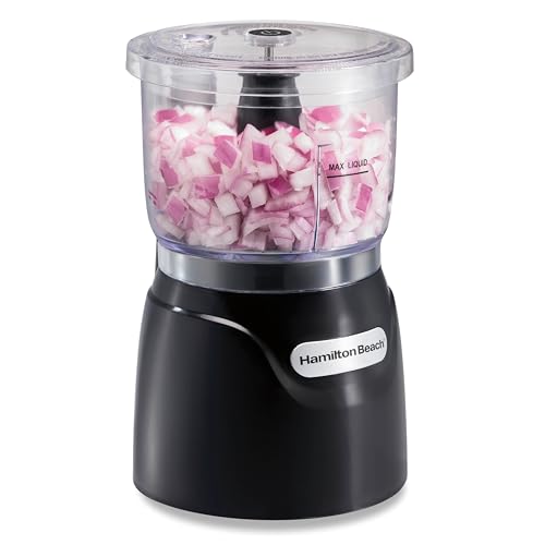 Comparison: Mini Blender 5 Hamilton Beach Electric Vegetable Chopper & Mini Food Processor, 3-Cup, 350 Watts, for Dicing, Mincing, and Puree, Black (72850)