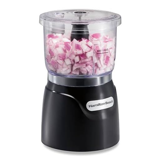 Hamilton Beach Mini 3-Cup Food Processor & Vegetable Chopper, 350 Watts, for Dicing, Mincing, and Puree, Black (72850)