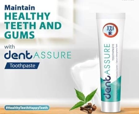 Image of Ass ure Neem Toothpaste Highlight Dent Toothpaste is the Dual Protection of Neem and Clove that Fight Germs. (400 gm, Pack of 4)