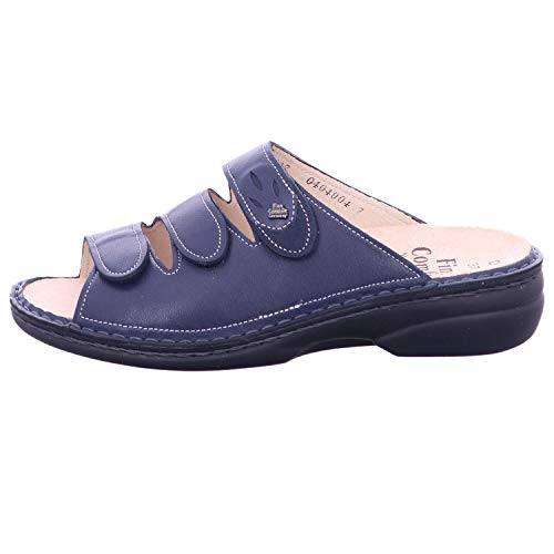 Finn Comfort Kos - Pantofole da donna, Blu (Blu)