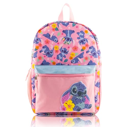 Disney Stitch Backpack for Kids | Stitch Bookbag for Girls, Boys, Unisex | Toddler Travel Backpack, Cute Lightweight Bag for School | Ages 3+ by Fast Forward - Used condition - US$25.92