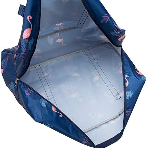 PAXLamb Carry-on Bag Foldable Flight Bag Travel Duffel Bag Travel Luggage Bag Lightweight Travel Luggage Duffle Tote Bag Waterproof Luggage Organizer Storage (Navy Blue Flamingo) 6 PAXLamb Carry-on Bag Foldable Flight Bag Travel Duffel Bag Travel Luggage Bag Lightweight Travel Luggage Duffle Tote Bag Waterproof Luggage Organizer Storage (Navy Blue Flamingo)