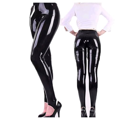 Women Latex Pants Gummi Trousers 0.4mm Unique Rubber Leggings Jeans Jeans